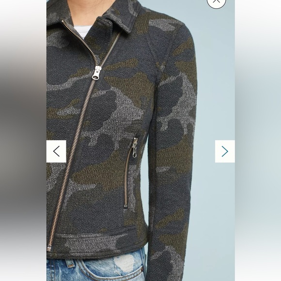 Anthropologie Camouflage Women's Moto Jacket - Picture 3 of 4
